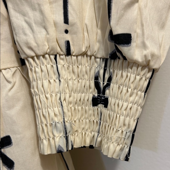 So Me Cream Mini Dress with Black Bow Print - Picture 2 of 9